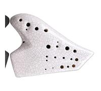 ALFAAL Ocarina para Adultos Ocarina De Cerámica Profesional De Triple Fisión Blanca con Clave En C Alto Ocarina De Porcelana