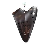 ALFAAL Ocarina para Adultos Ocarina Triple Alto C Porcelana Profesional Cerámica Ahumada Ocarinas Instrumento Musical Flauta(Smoked)