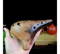 ALFAAL Ocarina para Adultos Ocarinas Instrumento Profesional Ocarinas 12 Agujeros Tono Alto Sol Flauta Ocarina of Time Instrumentación Musical Accesorios(Smoked Sand)