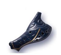 ALFAAL Ocarina para Principiantes Ocarina 12 Hoyos Alto C Llave Instrumento Musical Profesional de Doce Hoyos Ocarina AF Negro