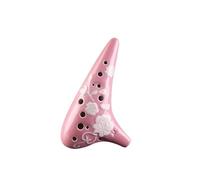 ALFAAL Ocarina para Principiantes Ocarina ahumada de cerámica Profesional de 12 Agujeros Alto C Tono Clave para Principiantes(Color:3)