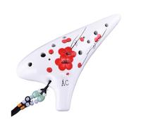 ALFAAL Ocarina para Principiantes Ocarina de Cabeza Redonda con un Conjunto Completo de Accesorios Flauta de Rendimiento con Llave Alto C de 12 Orificios(Style 2)