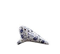 ALFAAL Ocarina para Principiantes Ocarina Profesional Alto F/AF de 12 Hoyos Ocarina de Rendimiento de Porcelana Azul y Blanca con Buen Tono y Sonido