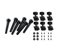 ALFAAL Pasadoras De Guitarra Acústica Piezas De La Tuerca De La Silla De Montar Con 6pcs Swing Tuning Pegs Machine Heads Sintonizadores