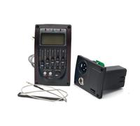ALFAAL Pastilla De Guitarra De 5 Bandas para Guitarra Acústica, Ecualizador EQ Preamplificador con Sintonizador Digital, Piezas De Guitarra, 6 Uds. (Color : Crimson)