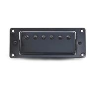 ALFAAL Pastilla de Puente Mini Pastilla Humbucker De Guitarra Eléctrica De 6 Agujeros para Guitarra LP Cuello Y Puente Negros/Dorados/cromados Universales(Black 1Pc)
