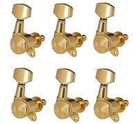 ALFAAL Pegas De Sintonización De Cadenas De Cuerda De Oro 6R Cabezas De La Máquina De Afinadores De Llave Para El Estilo De Guitarra Eléctrica Acústica