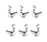 ALFAAL Pegas De Sintonización De Guitarra Sintonizadores Máquina Cabezas Para La Guitarra Eléctrica Acústica Chrome 3R3L 6R 6L Guitarra (Color : Chrome 3R3L)
