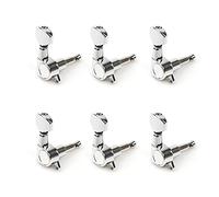 ALFAAL Pegas De Sintonización De Guitarra Sintonizadores Máquina Cabezas Para La Guitarra Eléctrica Acústica Chrome 3R3L 6R 6L Guitarra (Color : Chrome 6R)