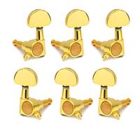 ALFAAL Peginas de sintonización de guitarra Cabezales de la máquina Tuners para guitarra eléctrica acústica (Color : Gold 3R3L)