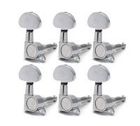 ALFAAL Peginas de sintonización de guitarra Cabezales de la máquina Tuners para guitarra eléctrica acústica (Color : Chrome 6R)