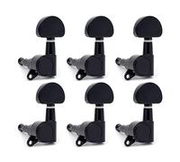ALFAAL Peginas de sintonización de guitarra Cabezales de la máquina Tuners para guitarra eléctrica acústica (Color : Black 6L)
