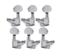 ALFAAL Peginas de sintonización de Guitarra Cabezales de la máquina Tuners para Guitarra eléctrica acústica (Color : Chrome 3R3L)