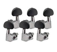 ALFAAL Piezas De Ajuste De Guitarra Metálicas Piezas De La Máquina Partes De Cabeza Excelentes Para Guitarras De Cuerda De Acero Acústica 3 Izquierda 3 Derecha