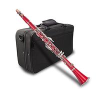 ALFAAL Plana Clarinet B Abdominales Nickel Plateado 17 Teclas BB Tono con 2 Beelels Case 10 Reeds Boquilla Clarinetes