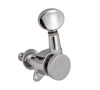 ALFAAL Plata Metal Electric Guitar Tuning Pegs Machine Heads Sintonizadores 6L, Fácil De Instalar