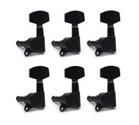 ALFAAL Playas De Ajuste De Guitarra Selladas Cuadradas Grandes Claves Cortadoras De La Máquina Para La Guitarra Eléctrica Negro/Oro/Cromo (Color : Black 6L)