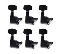 ALFAAL Playas De Ajuste De Guitarra Selladas Cuadradas Grandes Claves Cortadoras De La Máquina Para La Guitarra Eléctrica Negro/Oro/Cromo (Color : Black 6R)