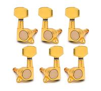 ALFAAL Playas De Ajuste De Guitarra Selladas Cuadradas Grandes Claves Cortadoras De La Máquina Para La Guitarra Eléctrica Negro/Oro/Cromo (Color : Gold 3R3L)