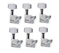 ALFAAL Playas De Ajuste De Guitarra Selladas Cuadradas Grandes Claves Cortadoras De La Máquina Para La Guitarra Eléctrica Negro/Oro/Cromo (Color : Chrome 6R)
