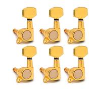 ALFAAL Playas De Ajuste De Guitarra Selladas Cuadradas Grandes Claves Cortadoras De La Máquina Para La Guitarra Eléctrica Negro/Oro/Cromo (Color : Gold 6L)