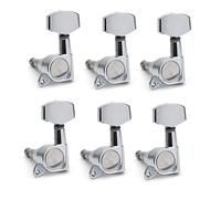 ALFAAL Playas De Ajuste De Guitarra Selladas Cuadradas Grandes Claves Cortadoras De La Máquina Para La Guitarra Eléctrica Negro/Oro/Cromo (Color : Chrome 6L)