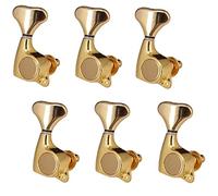 ALFAAL Prácticos 6 Unids De Hierro Con Derecho De Guitarra Acústica Tuning Tunner Sintonizador 1:21 Ratio De Engranaje Golden