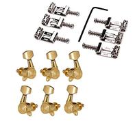 ALFAAL Puente De Guitarra De Aleación De Zinc Sadillas + 3R3L Sintonizadores De Tono De Guitarra Para Stratocaster Electric Guitar