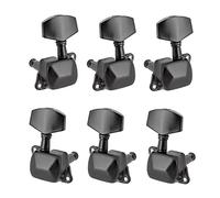 ALFAAL Relación Engranaje De 6pcs 1:15 PEGS Acústicas Semicerradas Sintonización De Guitarra De Guitarra Máquina De Sintonizador Cabezas Tuning Teclas 3L3R (Color : Black)