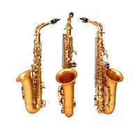 ALFAAL Saxofón Profesional Saxofón Alto Profesional para Principiantes Y Adultos Tono E Plano Cuerpo De Tubo De Latón Botón De Concha Blanca Juego De Saxofón Esmerilado(B)