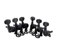 ALFAAL Sintonizador De Cabeza De Guitarra De Bloqueo De 6 Piezas 1:18 Relación Engranaje Resistente Al Desgaste Con Tornillos De Montaje Para Reemplazo (Color : Black 6R)