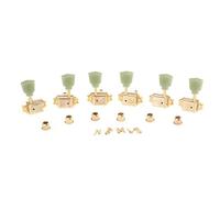ALFAAL Sintonizador De Cadenas De Clavijas De Tono De Guitarra 3R 3L Cabezas De La Máquina Tuning Tuning Key Pegs Sintonizadores Folk/Electric Guitar Gold