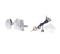 ALFAAL Sintonizador De Clavijas De Sintonización De Guitarra Con Camioneras De Guitarra Eléctrica LP Kit De Arnés De Cableado
