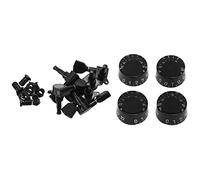 ALFAAL Sintonizador De Guitarra Acústica 3 Izquierda 3 Cadenas De Guitarra Derecha Tuning Pegs Máquina Cabezas con 4pcs Guitarra Eléctrica Top Hat Bots