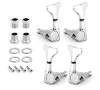 ALFAAL Sintonizador Sellado De Guitarra Tuning Pegs Machine Heads 2R2L Para 4 Accesorios De Guitarra De Cadena De Accesorios De Guitarra. (Color : Silver 4pcs)