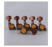 ALFAAL Sintonizadores Modelos De Guitarra Cuerca Trasera Cadena De Guitarra Eléctrica Cabezales De Bronce Antiguo (Color : 6R)