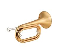 ALFAAL Trompeta para Adultos Trompeta De Latón Chapada En Oro con Funda De Transporte Instrumento Musical para Principiantes