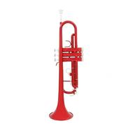 ALFAAL Trompeta para Adultos Trompeta Si Bemol Si Bemol Instrumento De Viento Metal Trompeta con Estuche Correa Accesorios para Instrumentos Musicales(Red)