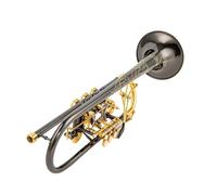 ALFAAL Trompeta para Adultos Válvula Rotativa De Trompeta En Si Bemol Tipo Si Bemol Llave Plana De Latón Instrumentos Musicales Profesionales De Trompeta En Do(C Trumpet)