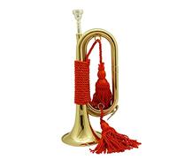 ALFAAL Trompetas Bugle B Flat Pequeña Mano Correa Profesional Bugle Instrumento Trompeta