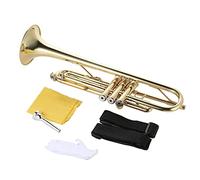 ALFAAL Trompetas Exquisito BB B Flat Trumpet Latón De Latón Pintado En Oro Instrumento Musical Duradero con Guantes De Boquilla Caja De Correa Instrumento Trompeta