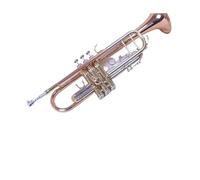 ALFAAL trompetas Profesionales Instrumento de Trompeta B Lacado Plano Dorado Examen de Ingreso para Principiantes Orquesta Escolar Trompeta Universal