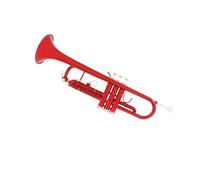 ALFAAL trompetas Profesionales Trompeta roja con Llave B Tubo de latón para Estudiantes Principiantes Trompeta Profesional para Tocar Instrumentos de latón