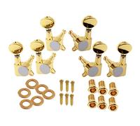 ALFAAL Tuning Acústico Eléctrico Tuning Pegs Bloqueo Sintonizador De Cuerdas Twist Lock Sintonizador 3 Izquierda 3 Derecha Con Tornillos Férulas