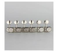 ALFAAL Vintage Nickel/Chrome Block Sintonizadores De Cuerdas Máquina De Guitarra Eléctrica Cabezales Cabezales Sintonizadores Tuning Pegs (Color : Nickel)