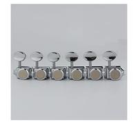ALFAAL Vintage Nickel/Chrome Block Sintonizadores De Cuerdas Máquina De Guitarra Eléctrica Cabezales Cabezales Sintonizadores Tuning Pegs (Color : Chrome)