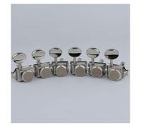 ALFAAL Vintage Nickel/Chrome Block Sintonizadores De Cuerdas Máquina De Guitarra Eléctrica Cabezales Cabezales Sintonizadores Tuning Pegs (Color : Nickel1)