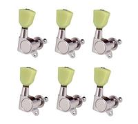 ALFAAL Vintage Silver 6 Pieces Cerrado Hierro Eléctrico/Acústica Guitarra Tuning Tuning Pegs Sintonizador Tuning Keys 6R
