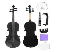ALFAAL Violín Negro para Principiantes, Panel De Arce, Violín con Estuche, Cuerdas para Arco, Piezas De Descanso para Hombros, Estudio De Lección De Música Adecuado, 1/8 (Color : 1-8 Violin Set)