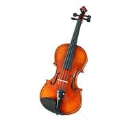ALFAAL Violín tallado a mano de tamaño 4/4, violín hecho a mano, parte trasera de una pieza, Kit de caja de cuerdas para puente de arco IPE Violines con Kits de Inicio